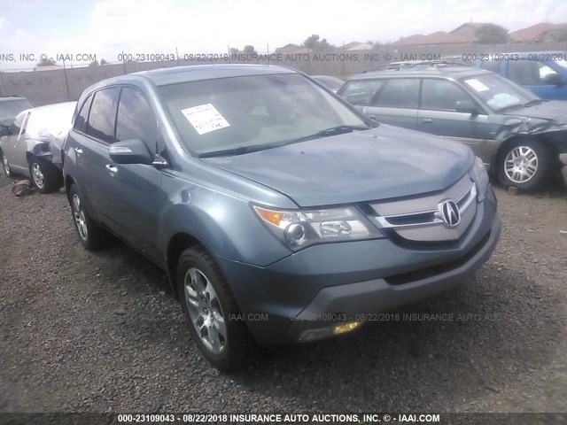2HNYD28468H517704 - 2008 ACURA MDX TECHNOLOGY TEAL photo 1