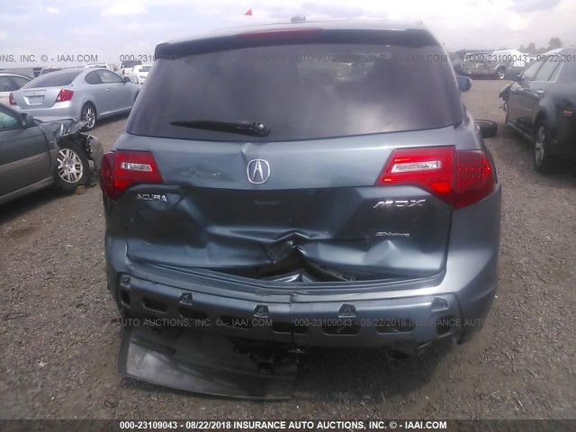 2HNYD28468H517704 - 2008 ACURA MDX TECHNOLOGY TEAL photo 6