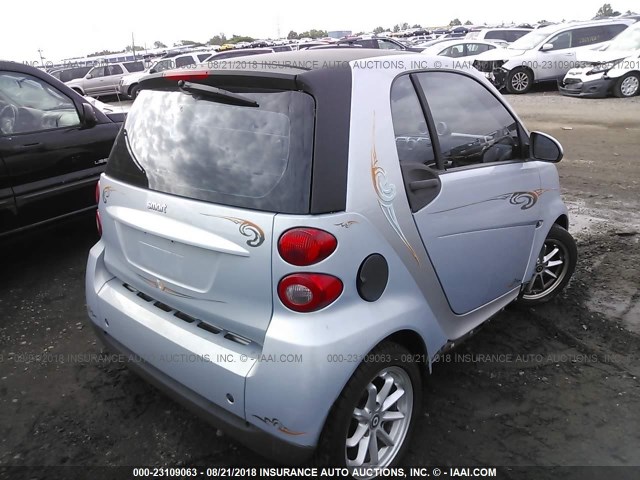 WMEEJ31XX8K166625 - 2008 SMART FORTWO PURE/PASSION Light Blue photo 4