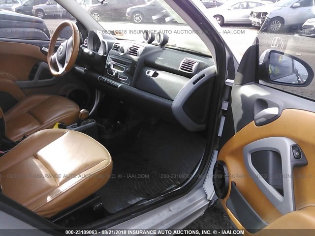 WMEEJ31XX8K166625 - 2008 SMART FORTWO PURE/PASSION Light Blue photo 5