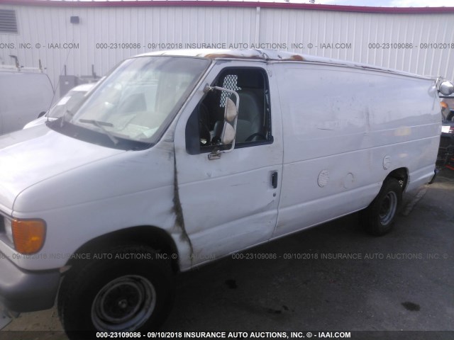 1FTSS34L36DA25405 - 2006 FORD ECONOLINE E350 SUPER DUTY VAN WHITE photo 6