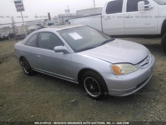 1HGEM22911L004027 - 2001 HONDA CIVIC SI/EX SILVER photo 1