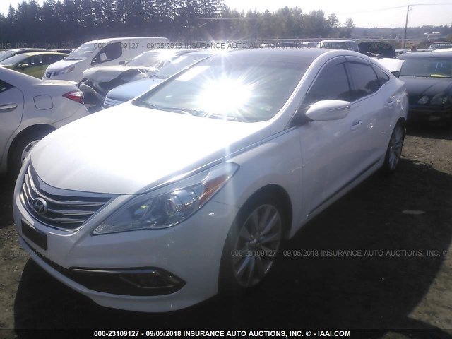 KMHFH4JG0FA440272 - 2015 HYUNDAI AZERA LIMITED WHITE photo 2