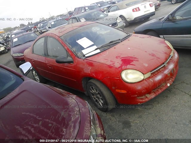 1B3ES46C61D135701 - 2001 DODGE NEON SE/ES RED photo 1