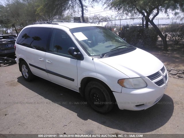 1D4GP45R85B103075 - 2005 DODGE CARAVAN SXT WHITE photo 1