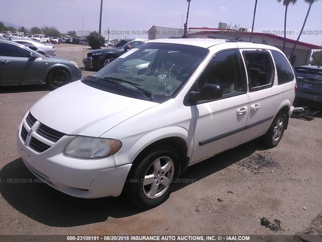 1D4GP45R85B103075 - 2005 DODGE CARAVAN SXT WHITE photo 2