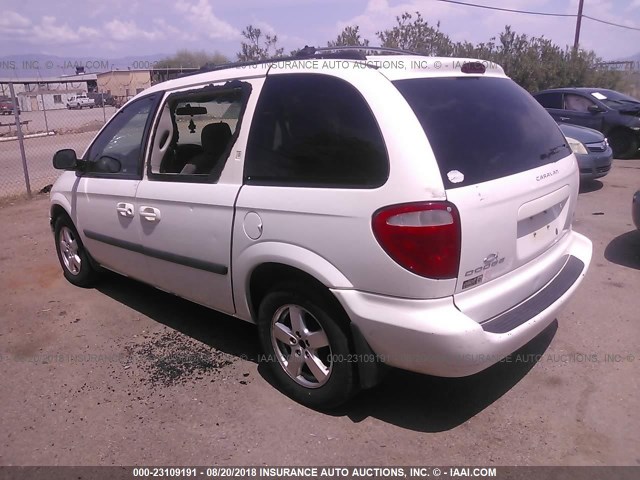 1D4GP45R85B103075 - 2005 DODGE CARAVAN SXT WHITE photo 3