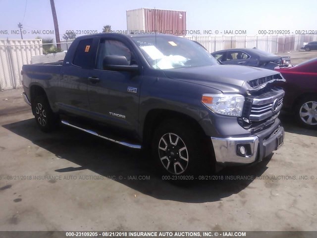 5TFRY5F18GX200722 - 2016 TOYOTA TUNDRA DOUBLE CAB SR/SR5 GRAY photo 1