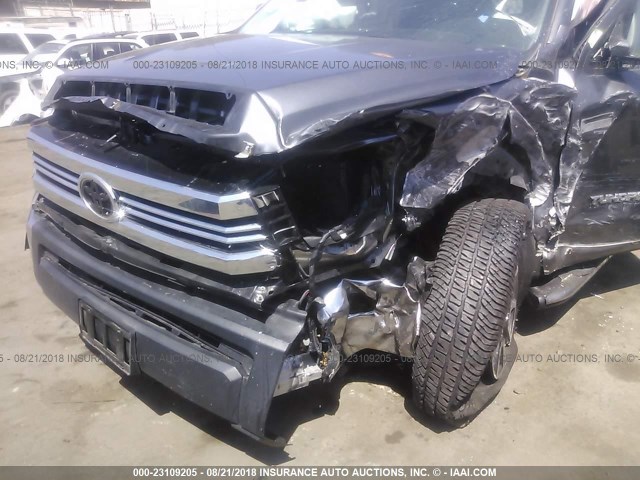 5TFRY5F18GX200722 - 2016 TOYOTA TUNDRA DOUBLE CAB SR/SR5 GRAY photo 6