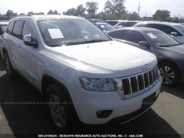 1C4RJFCT3CC166755 - 2012 JEEP GRAND CHEROKEE OVERLAND WHITE photo 1