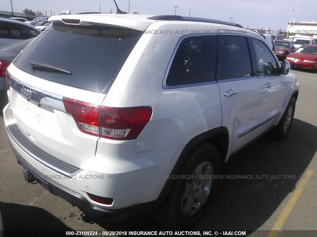 1C4RJFCT3CC166755 - 2012 JEEP GRAND CHEROKEE OVERLAND WHITE photo 4