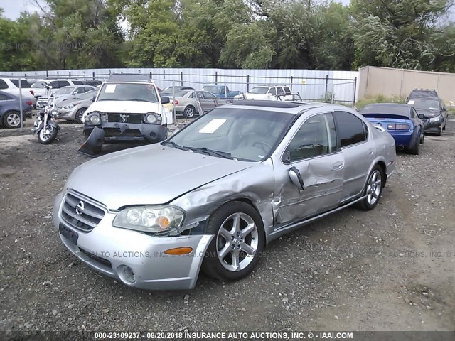 JN1DA31A53T437246 - 2003 NISSAN MAXIMA GLE/SE SILVER photo 2