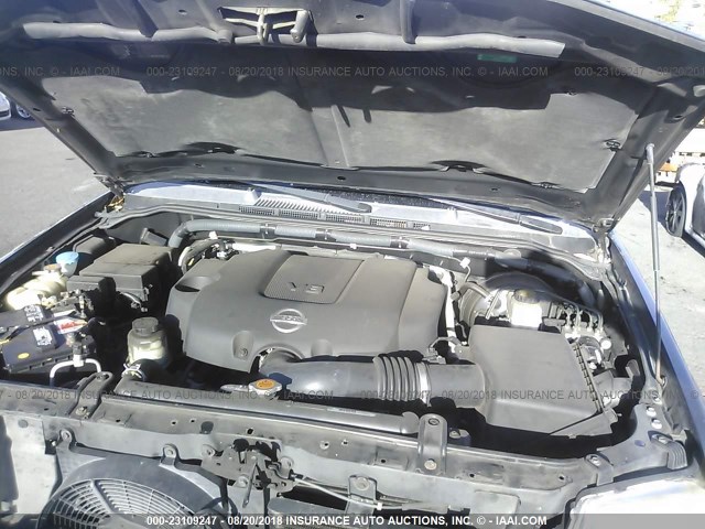 5N1BR18A38C622888 - 2008 NISSAN PATHFINDER LE/SE GRAY photo 10