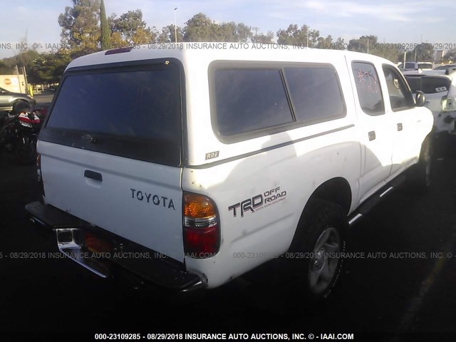 5TEGN92N53Z193747 - 2003 TOYOTA TACOMA DOUBLE CAB PRERUNNER WHITE photo 4