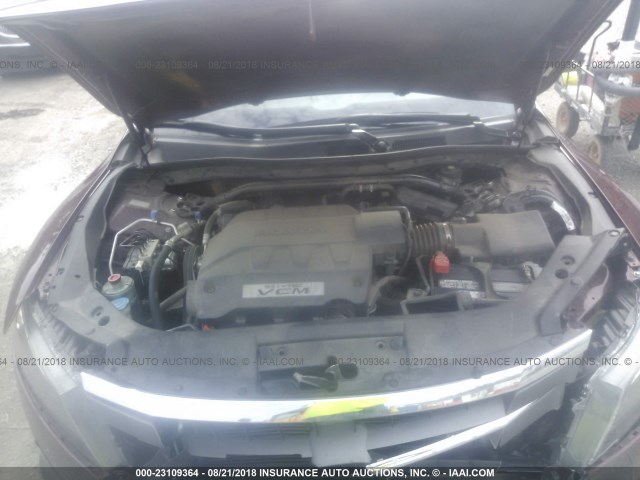 5J6TF2H53CL003768 - 2012 HONDA CROSSTOUR EXL ბურგუნდია ფოტო 10