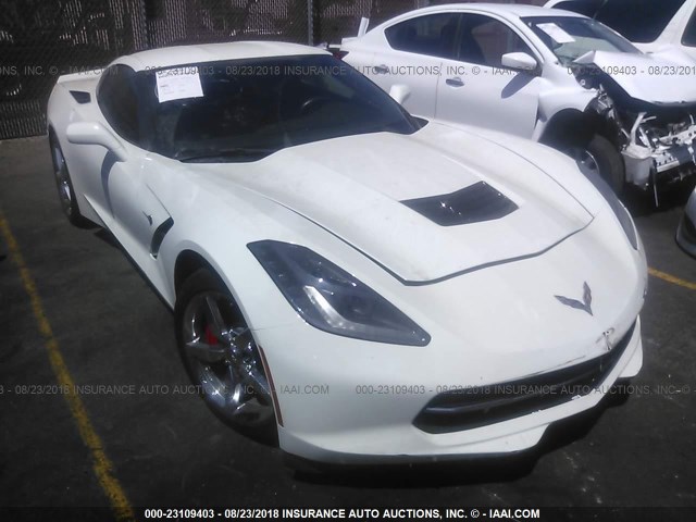 1G1YB2D79E5122570 - 2014 CHEVROLET CORVETTE STINGRAY/1LT WHITE photo 1