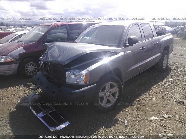 1D7HE48N77S204794 - 2007 DODGE DAKOTA QUAD SLT GRAY photo 2