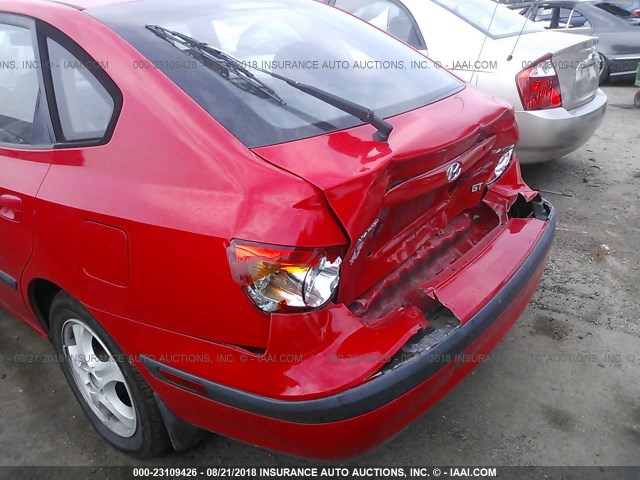 KMHDN55DX2U034739 - 2002 HYUNDAI ELANTRA RED photo 6