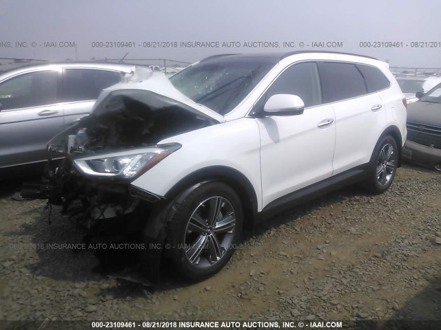 KM8SRDHF5FU105208 - 2015 HYUNDAI SANTA FE GLS/LIMITED WHITE photo 2