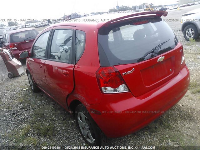 KL1TD66678B250746 - 2008 CHEVROLET AVEO LS RED photo 3