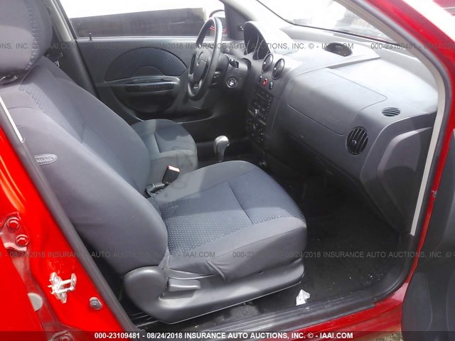 KL1TD66678B250746 - 2008 CHEVROLET AVEO LS RED photo 5