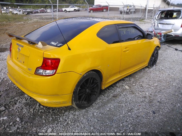 JTKJF5C7XC3026464 - 2012 TOYOTA SCION TC 黄色 照片 4