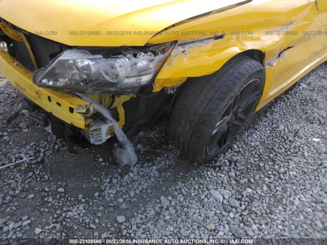 JTKJF5C7XC3026464 - 2012 TOYOTA SCION TC 黄色 照片 6