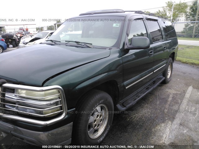 3GNEC16T71G165746 - 2001 CHEVROLET SUBURBAN C1500 GREEN photo 2