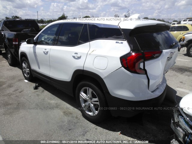 3GKALMEV9JL207776 - 2018 GMC TERRAIN SLE WHITE photo 3