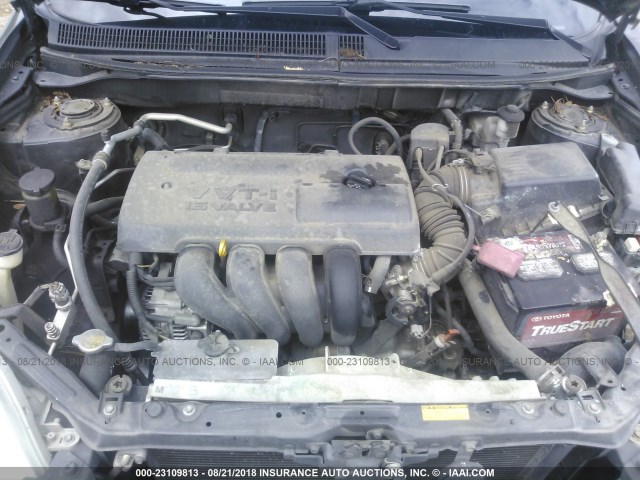 2T1KR32E14C207694 - 2004 TOYOTA COROLLA MATRIX XR BLACK photo 10