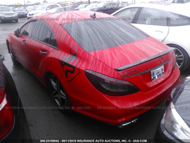 WDDLJ7GB1EA121203 - 2014 MERCEDES-BENZ CLS 63 AMG/S-MODEL RED photo 3