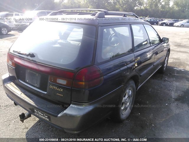 4S3BG4857T6388471 - 1996 SUBARU LEGACY OUTBACK BLUE photo 4