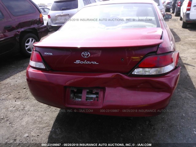 2T1CF22P2YC318110 - 2000 TOYOTA CAMRY SOLARA SE/SLE წითელი ფოტო 6