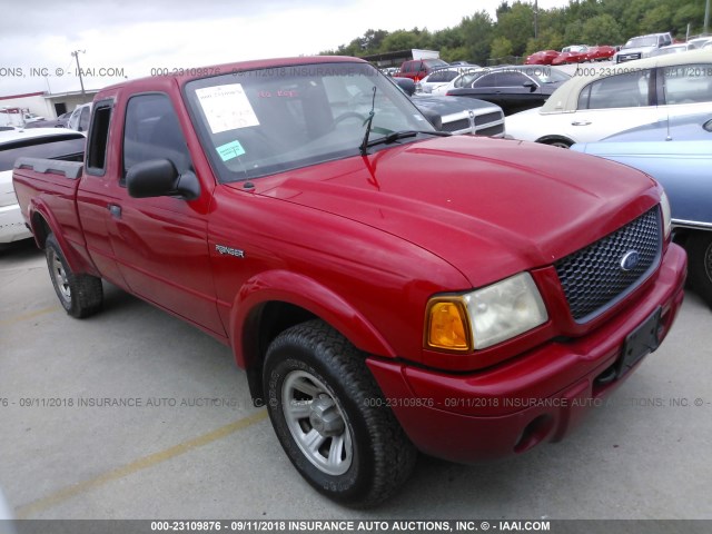 1FTYR14U21PA16771 - 2001 FORD RANGER SUPER CAB RED photo 1