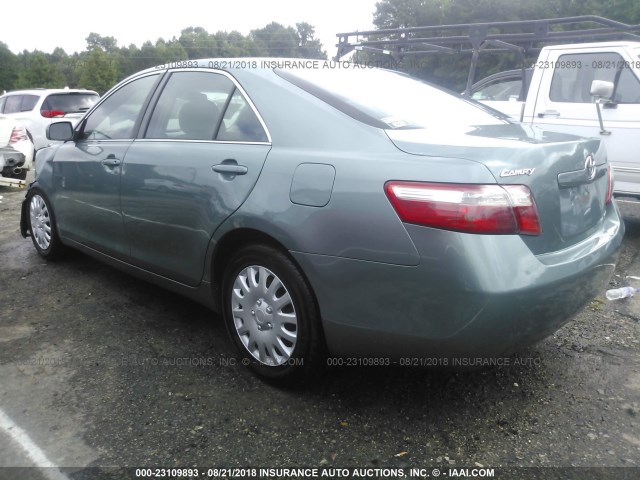 4T1BE46K27U597886 - 2007 TOYOTA CAMRY NEW GENERAT CE/LE/XLE/SE GREEN photo 3