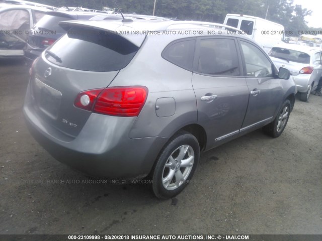 JN8AS5MVXBW292245 - 2011 NISSAN ROGUE S/SV/KROM GRAY photo 4