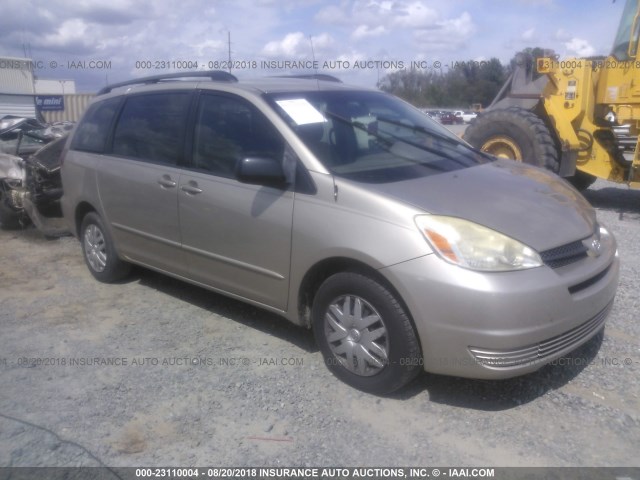 5TDZA23C35S358185 - 2005 TOYOTA SIENNA CE/LE GOLD photo 1