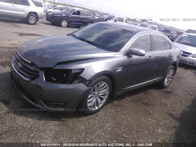 1FAHP2F86EG123829 - 2014 FORD TAURUS LIMITED GRAY photo 2