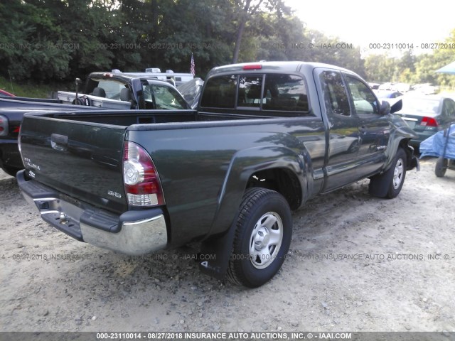 5TEUX42N79Z657002 - 2009 TOYOTA TACOMA ACCESS CAB GREEN photo 4