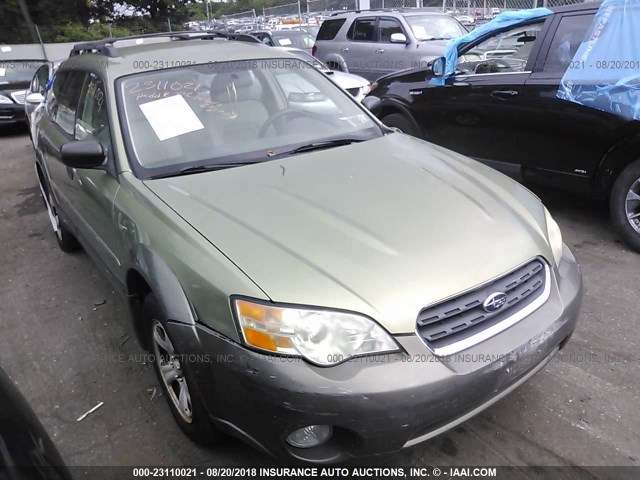 4S4BP61C867317830 - 2006 SUBARU LEGACY OUTBACK 2.5I GREEN photo 1