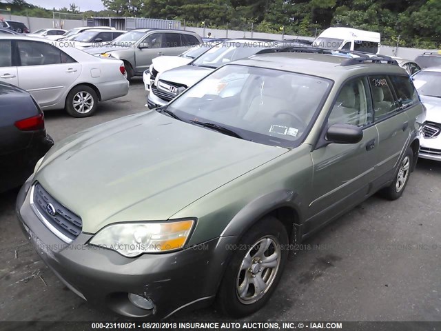 4S4BP61C867317830 - 2006 SUBARU LEGACY OUTBACK 2.5I GREEN photo 2