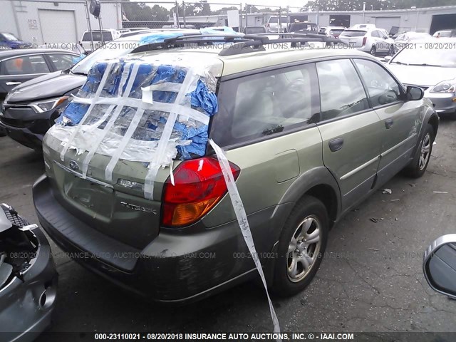 4S4BP61C867317830 - 2006 SUBARU LEGACY OUTBACK 2.5I GREEN photo 4