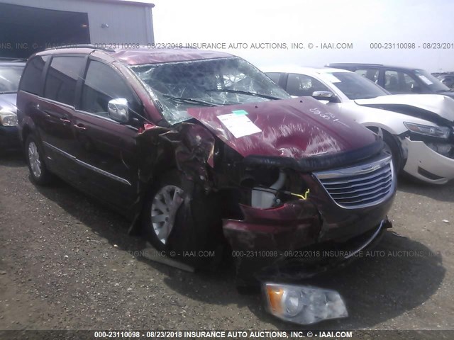 2C4RC1CG9CR259755 - 2012 CHRYSLER TOWN & COUNTRY TOURING L MAROON photo 1