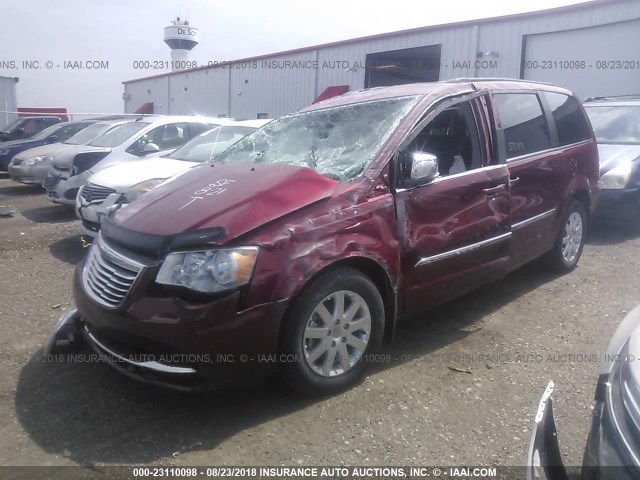 2C4RC1CG9CR259755 - 2012 CHRYSLER TOWN & COUNTRY TOURING L MAROON photo 2