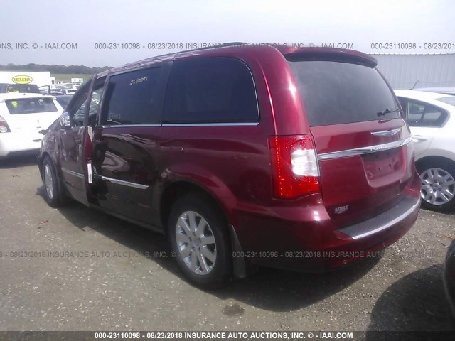 2C4RC1CG9CR259755 - 2012 CHRYSLER TOWN & COUNTRY TOURING L MAROON photo 3