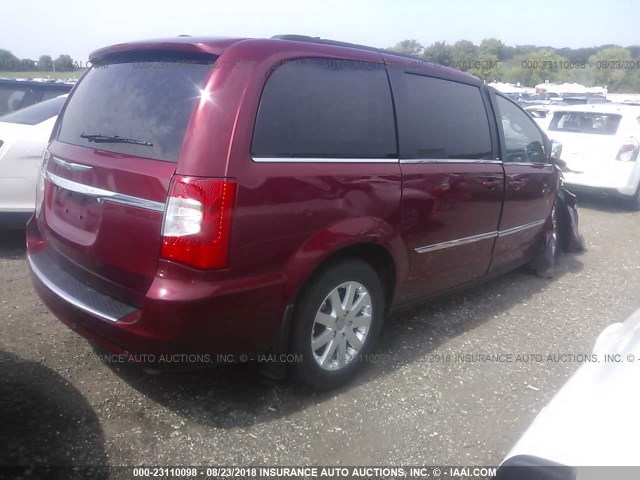 2C4RC1CG9CR259755 - 2012 CHRYSLER TOWN & COUNTRY TOURING L MAROON photo 4