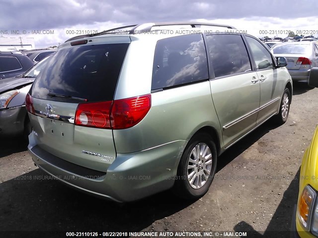 5TDBK22CX8S014650 - 2008 TOYOTA SIENNA XLE/XLE LIMITED GREEN photo 4