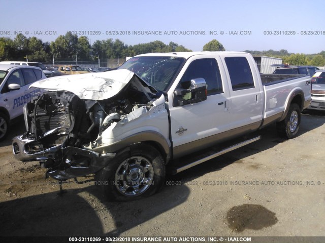 1FT7W2BT1CEA55161 - 2012 FORD F250 SUPER DUTY WHITE photo 2