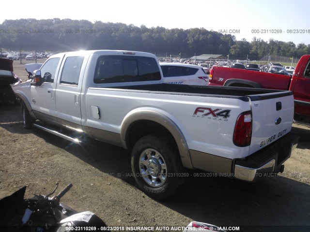 1FT7W2BT1CEA55161 - 2012 FORD F250 SUPER DUTY WHITE photo 3