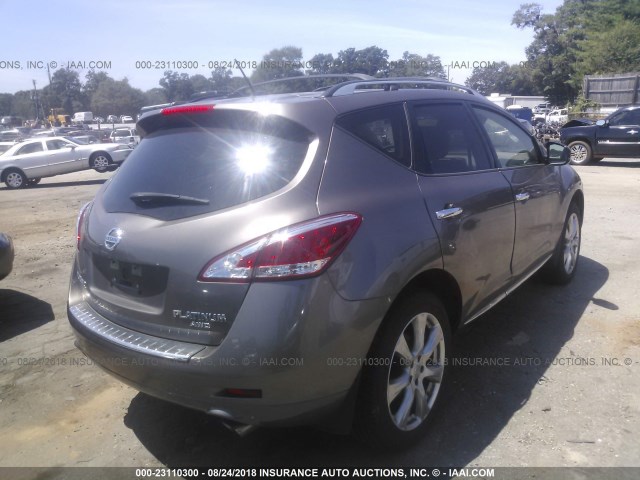 JN8AZ1MW7DW310460 - 2013 NISSAN MURANO S/SL/LE BROWN photo 4